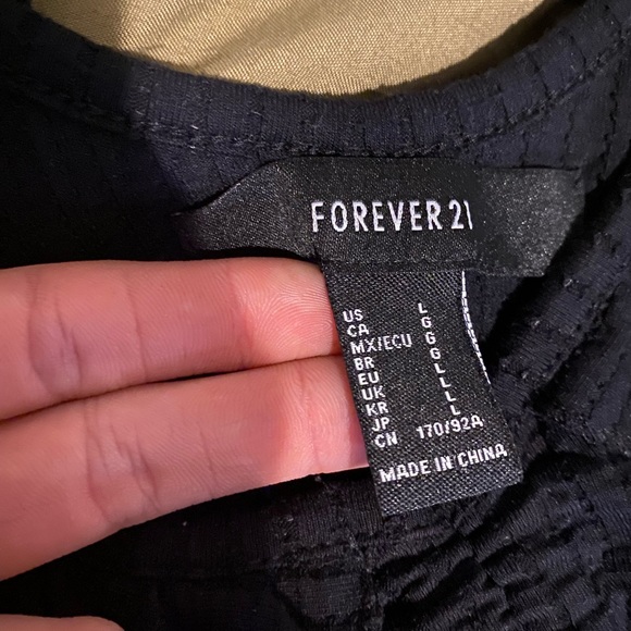 black, off the sholder, fancy, forever 21 shirt - Picture 3 of 3